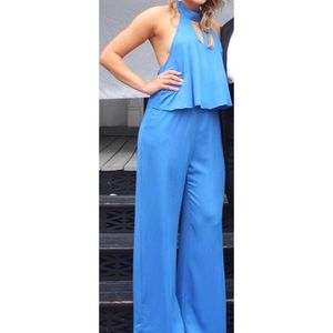 Blue Halter Jumpsuit 💙